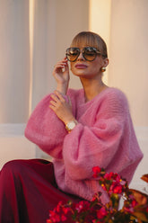 Bubblegum mohair sweater